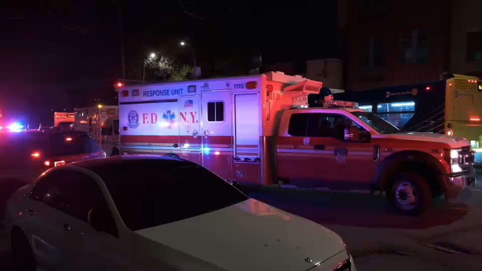 EMS workers taken to the St. Barnabas Hospital after responding to call in the Bronx
