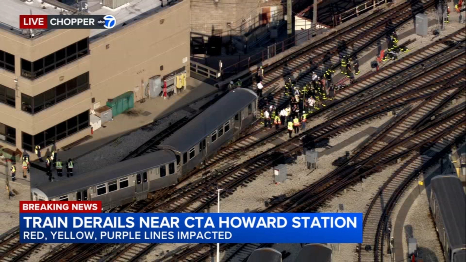 CTA train derailment: CTA Yellow Line train derails near Howard Street station; Red, Purple line service also impacted