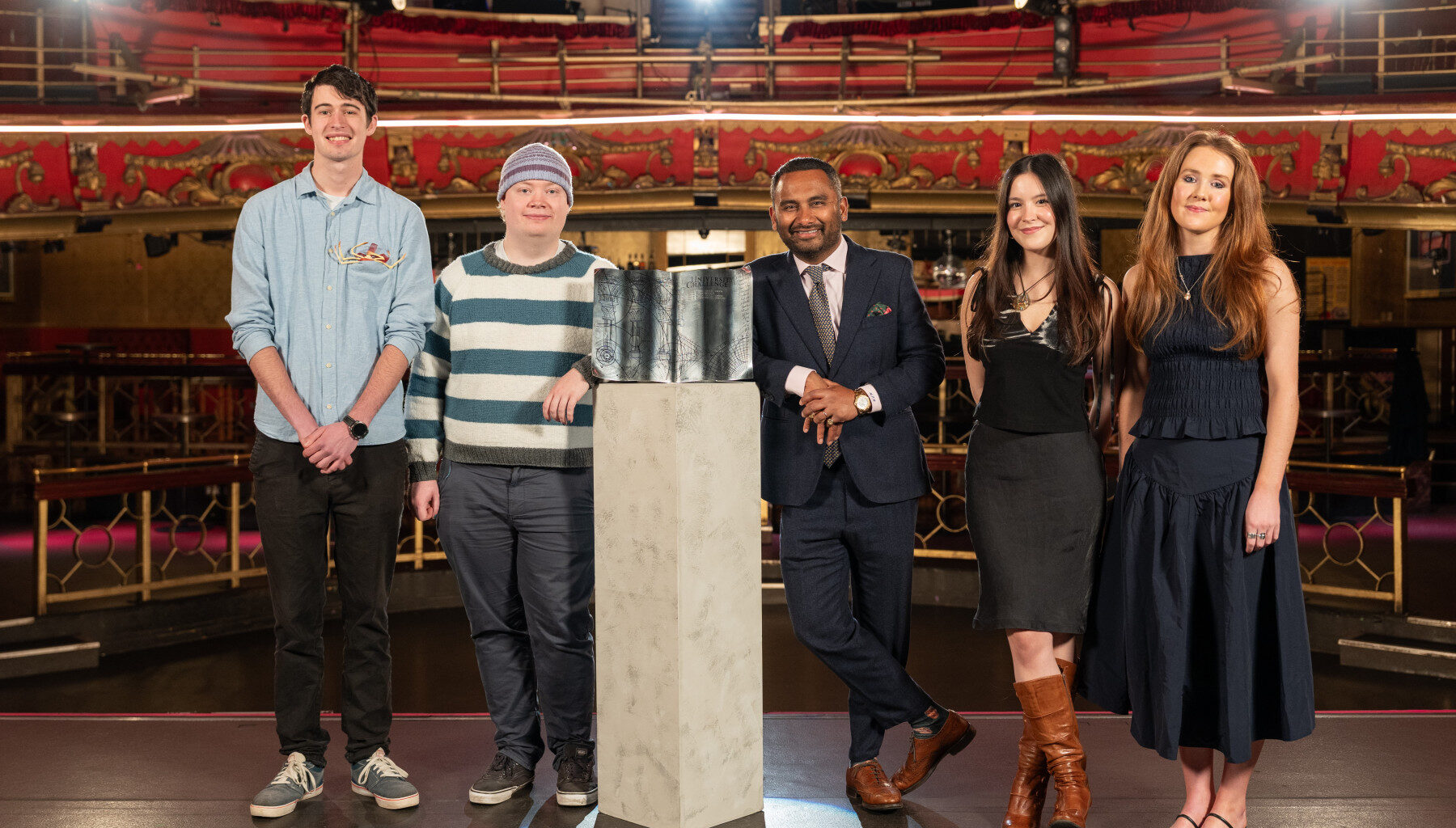 UoM University Challenge team at the awards ceremony in London