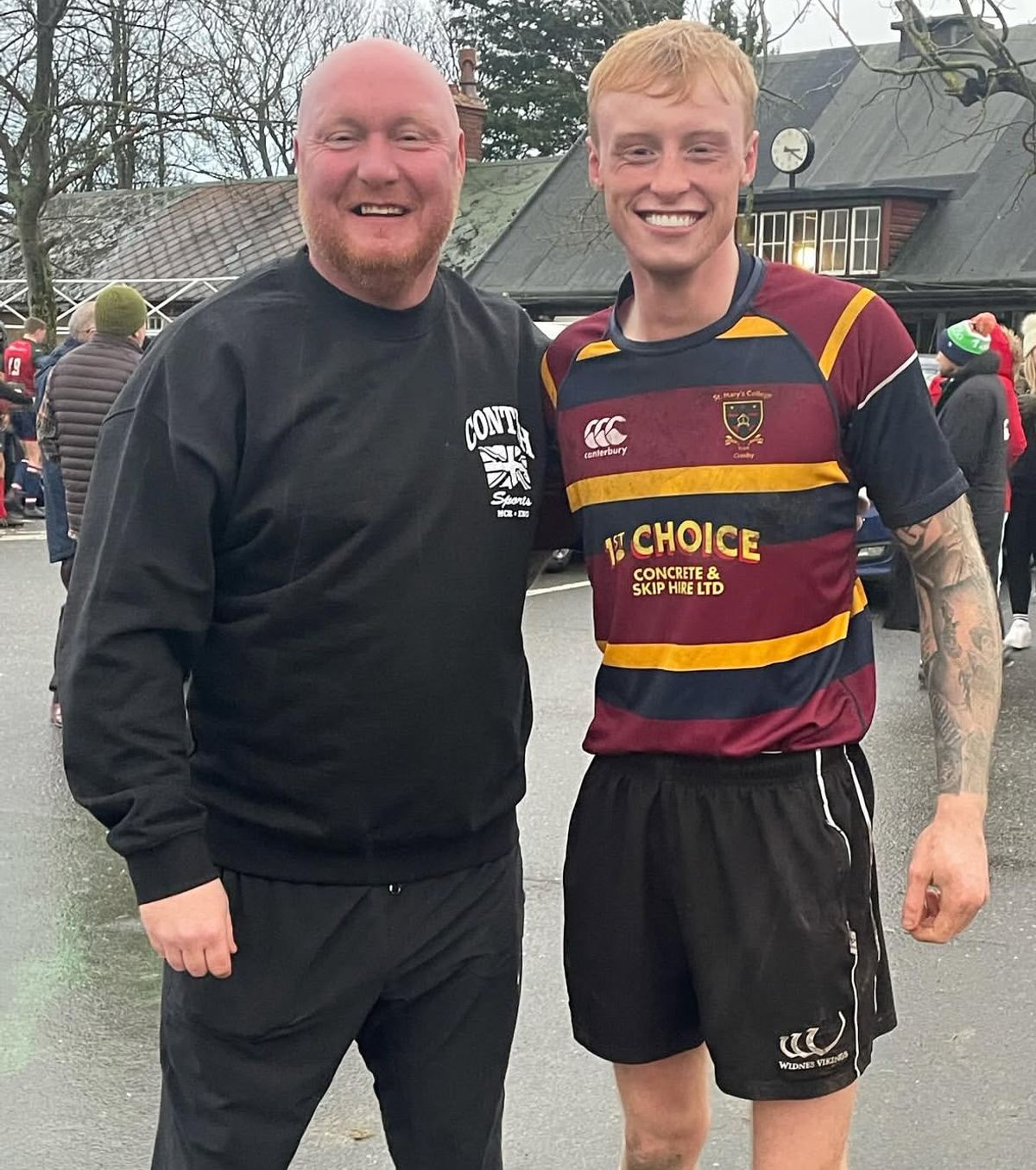 Chris McLean with his son Josh Perry, who tragically died in March this year