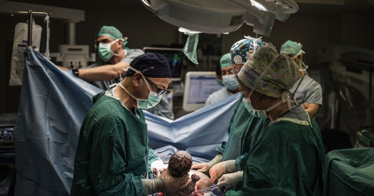 Giving birth in a shelter in Israel