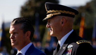 U.S. Defense Secretary Pete Hegseth hosts a ceremony honoring prisoners of war, in Washington