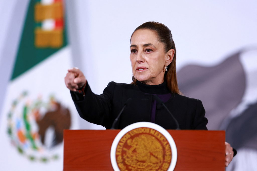 Mexico's President Sheinbaum holds a press conference about the wave of violence in Mexico