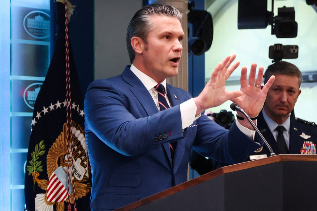 WATCH LIVE: Hegseth and Caine hold Pentagon briefing as Trump threatens Iran's infrastructure