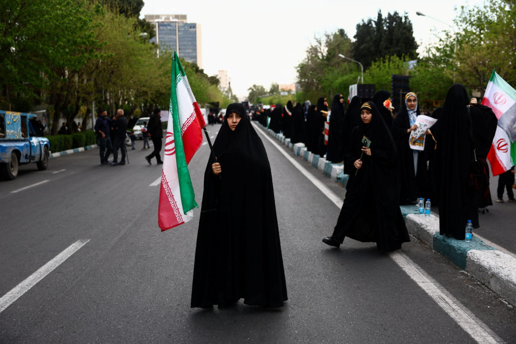 Ceremony marking 40 days since schoolchildren were killed in a strike on a girls' primary school in Minab, in Tehran