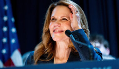Wisconsin Supreme Court Justice elect Chris Taylor makes remarks to supporters at an election night party for her Supreme ...