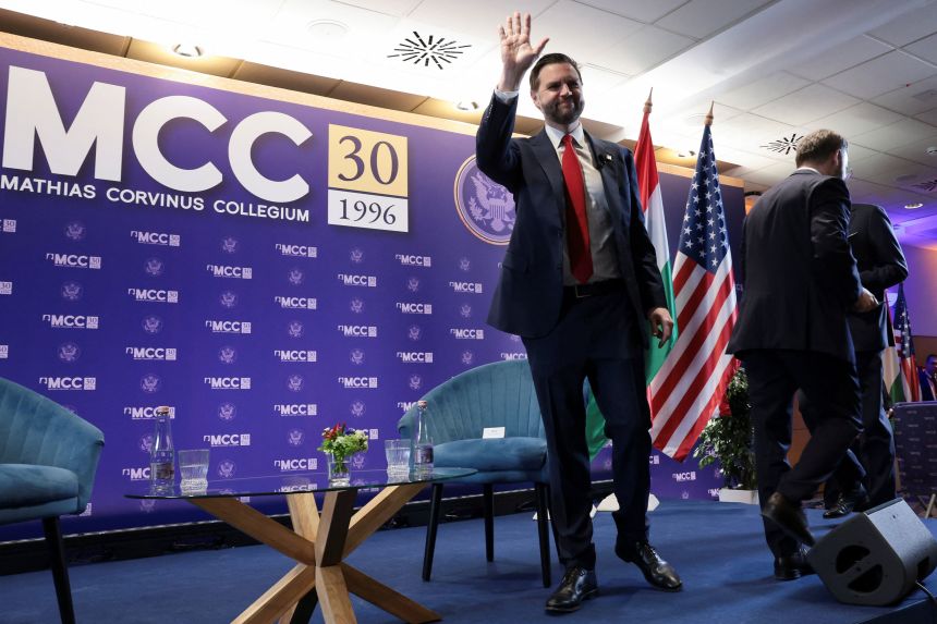 US Vice President JD Vance praised Mathias Corvinus Collegium during a visit on Wednesday.