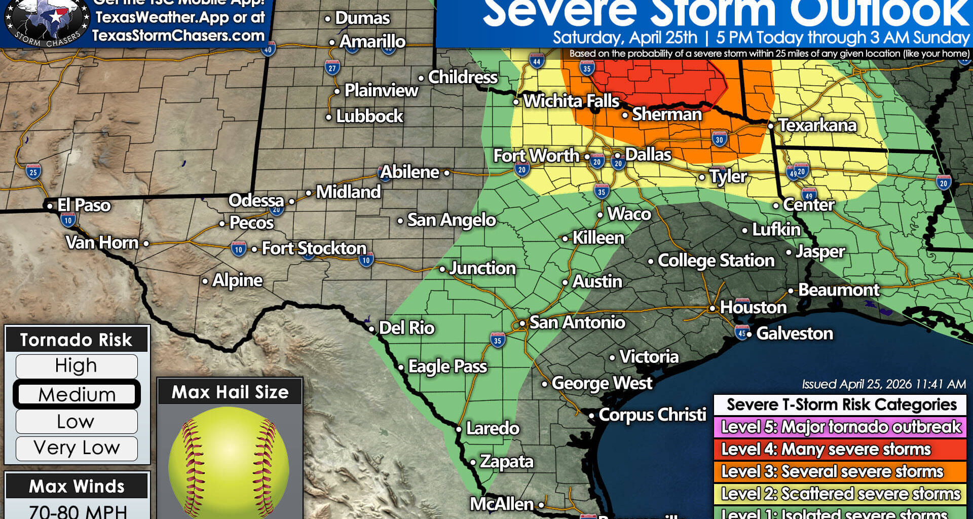 Significant Severe Storm Threat Tonight in North Texas and Northeast Texas
