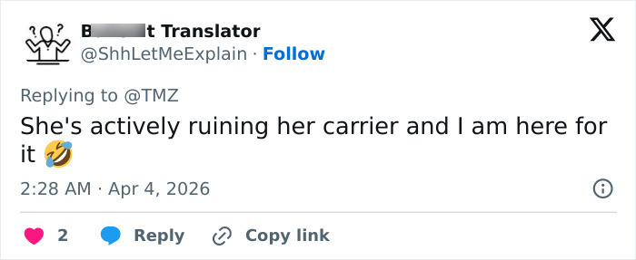 Tweet about Blake Lively's scathing lawsuit statement sparking fan frenzy and career controversy.