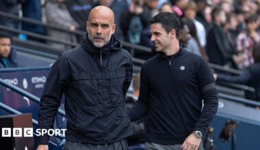 Pep Guardiola and Mikel Arteta