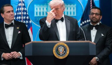 Trump White House shooting live: President lashes out at questions over shooter’s manifesto and blames Democrats