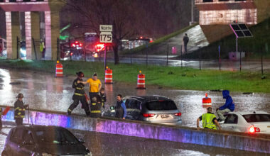 Floodwaters inundate Wisconsin streets, trapping drivers, as Midwest rebuilds after powerful storms