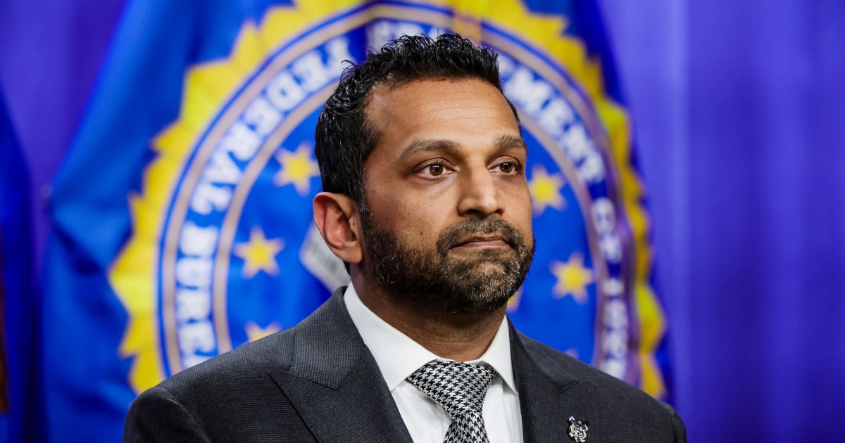 Democrats want FBI Director Kash Patel to fill out alcohol use screening test