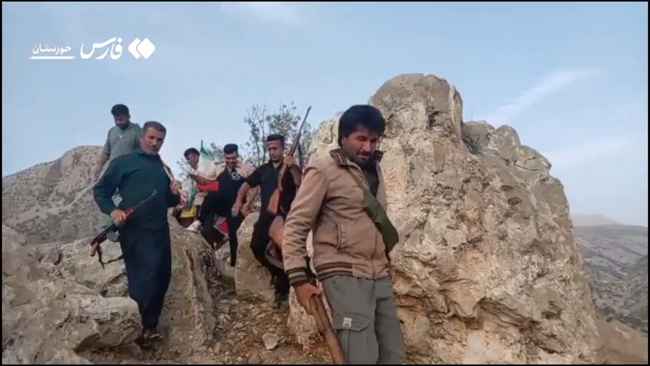 <p>Video purportedly showing tribesmen searching for missing American crew member</p>