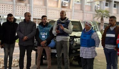 WHO workers leading a medical evacuation from Gaza on December 31, 2024. (Photo: Doaa el-Baz/APA Images)