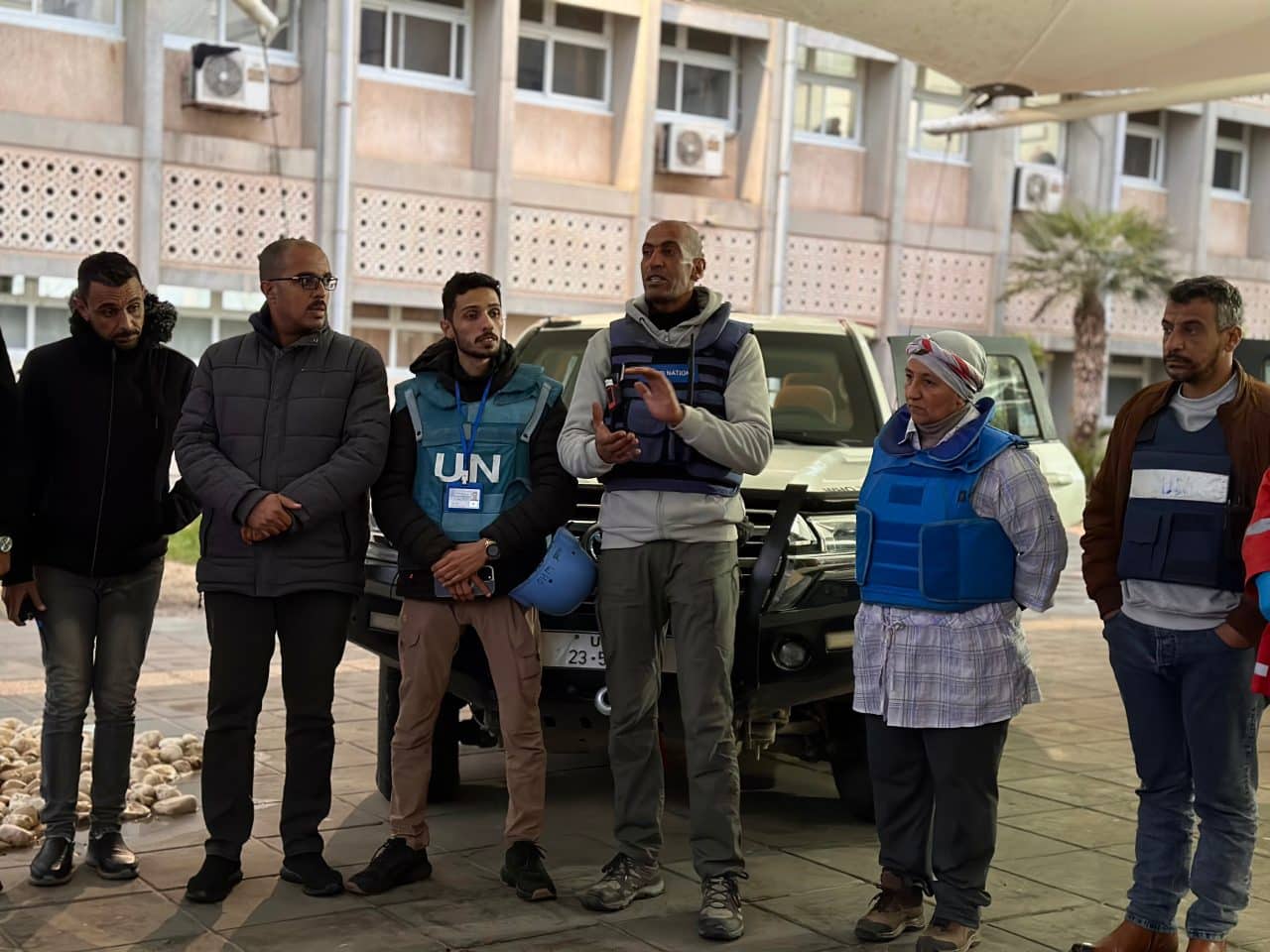 WHO workers leading a medical evacuation from Gaza on December 31, 2024. (Photo: Doaa el-Baz/APA Images)