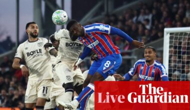 West Ham draw at Crystal Palace to relegate Wolves: Premier League – as it happened | Premier League