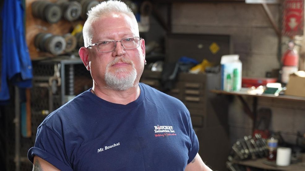 Del. Eric Bouchat, R-Carroll and Frederick counties, has been working in his welding shop in Arbutus, Md., rather than at the Maryland State House for over a month. (Steve Pierce/Spotlight on Maryland){ }{p}{/p}