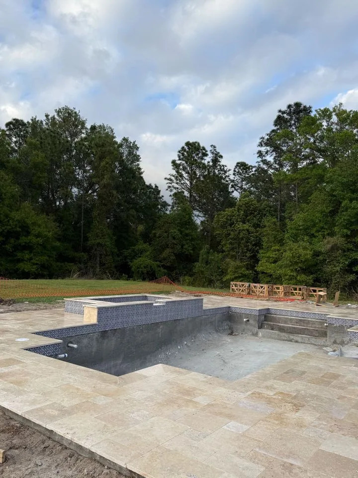 Brooke Woods' pool under construction.Credit: brookeewoods/Tiktok