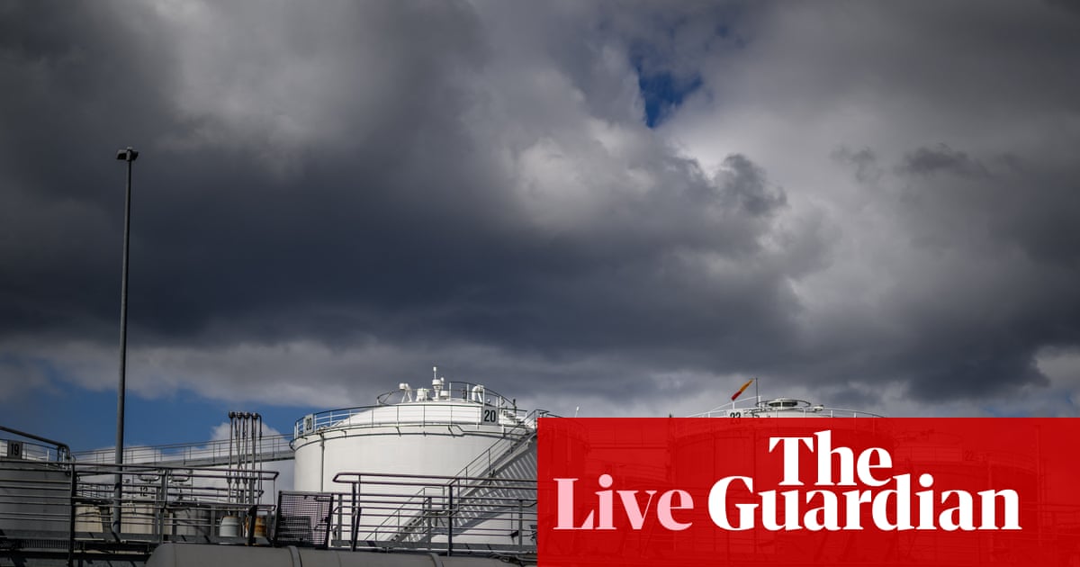 Oil tumbles below $100 a barrel and stock markets soar on hopes Middle East war will end soon – business live | Business