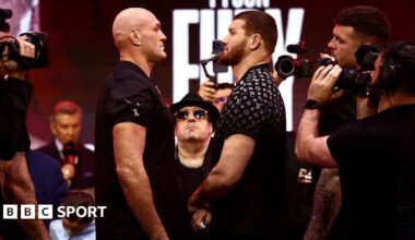 Tyson Fury and Arslanbek Makhmudov face off in London