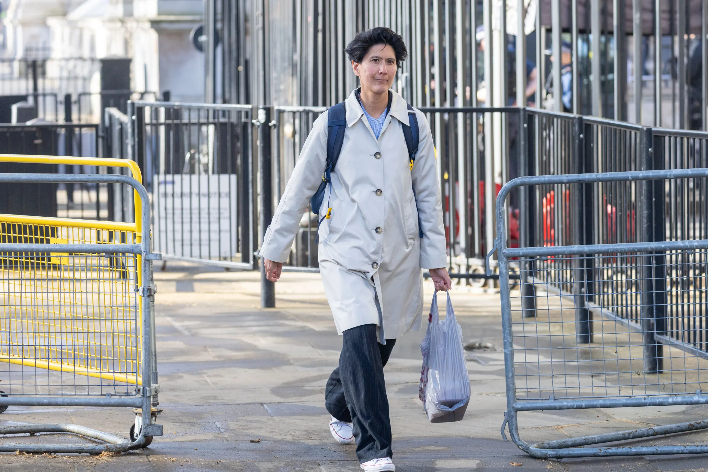 Catherine Little, Chief Operating Officer for the Civil Service, walking in Westminster, London.