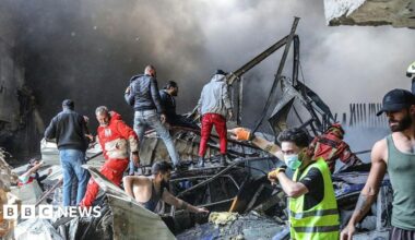 Rescuers clear rubble in Beirut