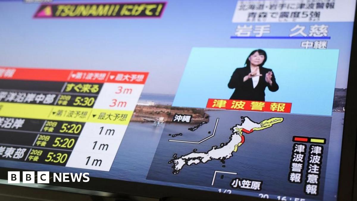 Earthquake off Japanese coast prompts tsunami warning for country's north-east - follow live