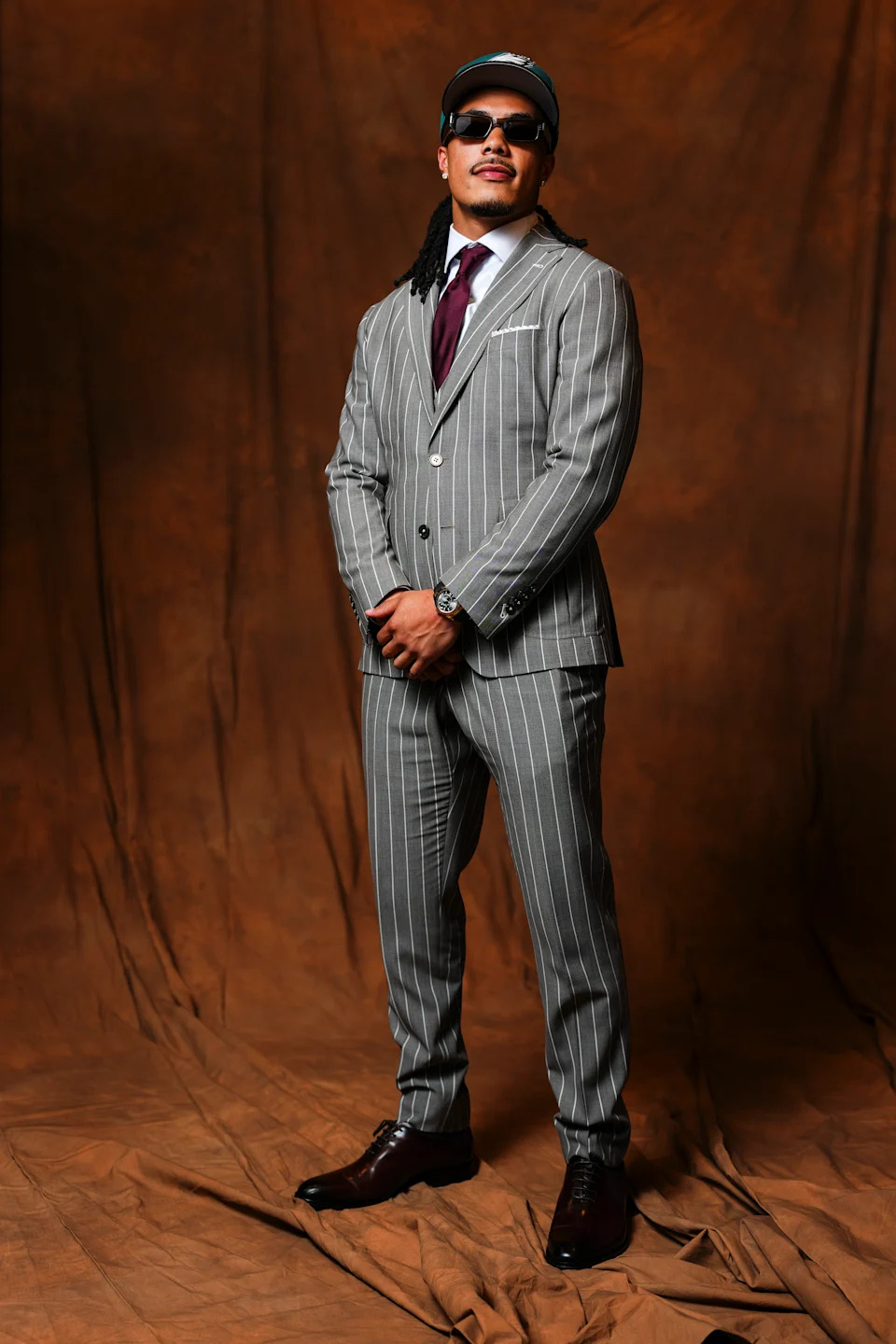 Southern California wide receiver Makai Lemon poses for a studio portrait during the 2026 NFL Draft in Pittsburgh. 