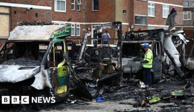 Fourth suspect arrested over Jewish charity ambulance arson attack - BBC