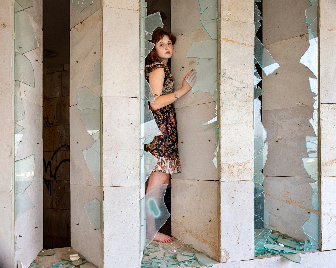 "Demi (Broken Glass—One Year After Port of Beirut Explosions)," Brummana, Lebanon, 2021
