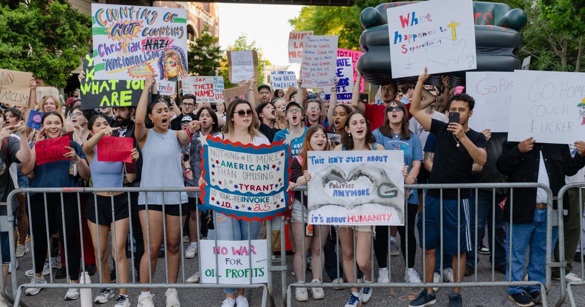 Protesters rally against TPUSA tour featuring JD Vance | City News