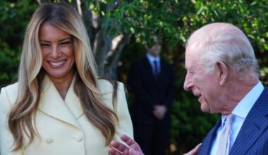 Melania Trump Wears Butter-Yellow Trend to Greet King Charles, Camilla