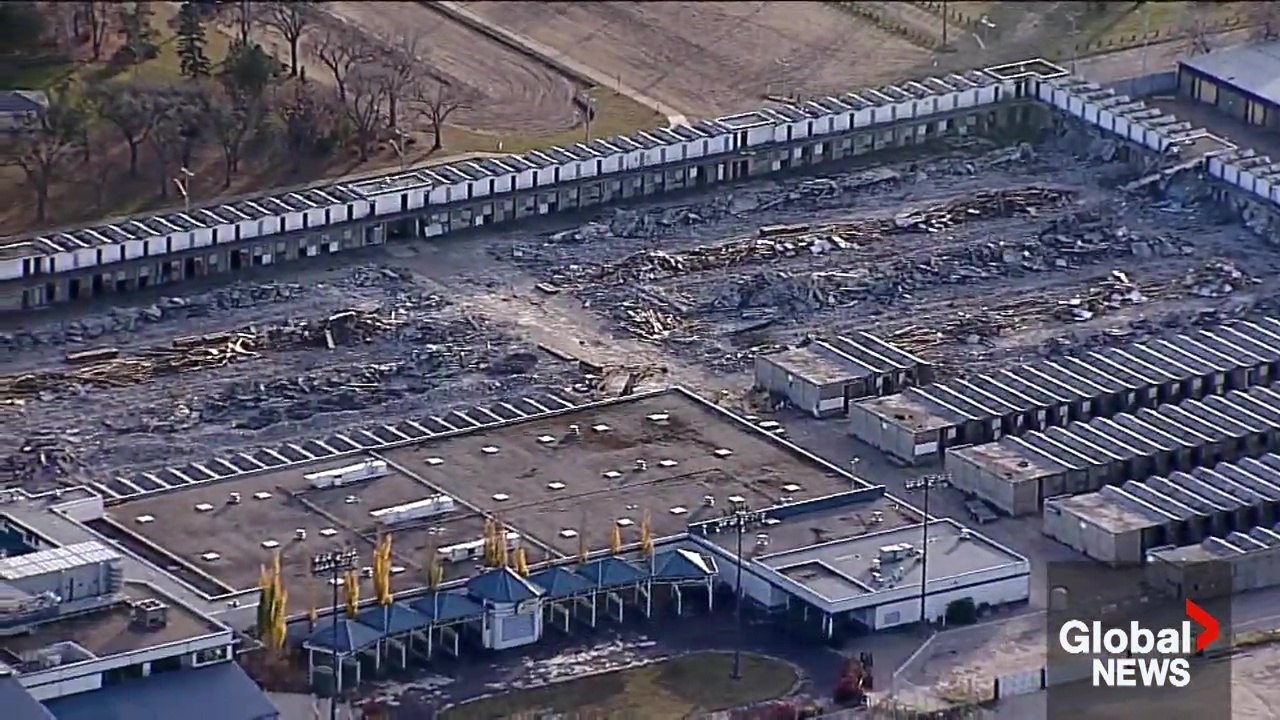 Click to play video: 'First stage of demolition begins at Edmonton’s exhibition lands'