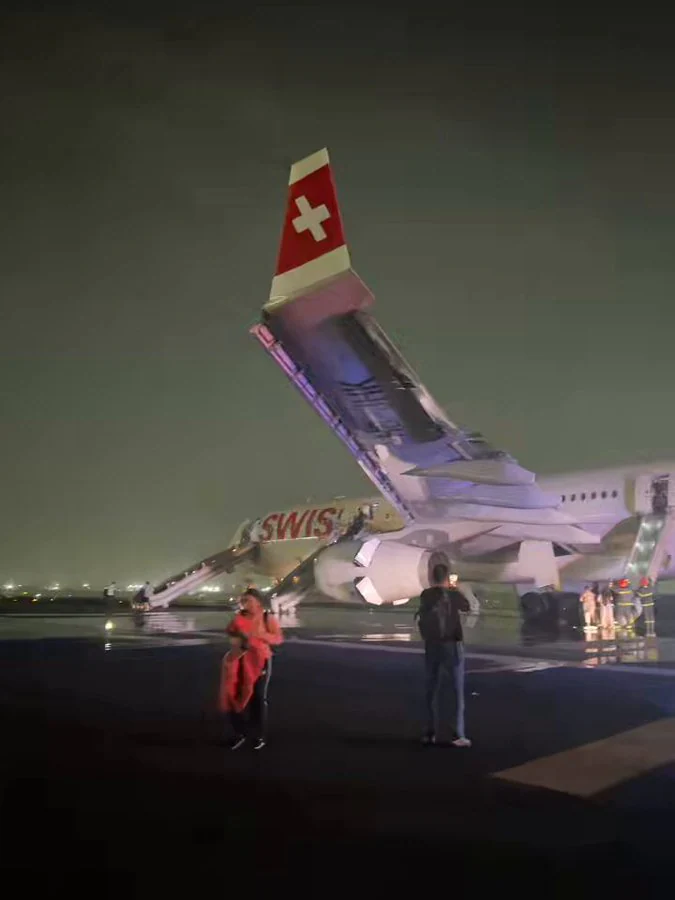 SWISS Flight's Engine Fails, Catches Fire During Takeoff In Delhi, 6 Hurt