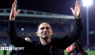 Coventry City boss Frank Lampard after his team secured promotion to the Premier League at Ewood Park