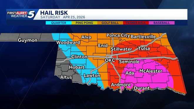 Oklahoma Hail Risk April 25, 2026