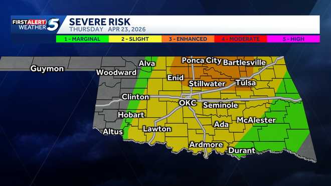 Oklahoma Storm Risk April 23, 2026