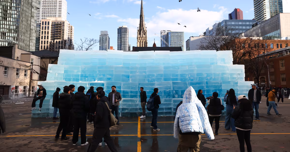 Drake’s downtown ice display originated in Huron County - CTV News