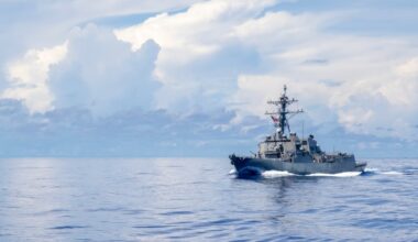 US Navy destroyer intercepts Iranian-flagged vessel trying to skirt blockade