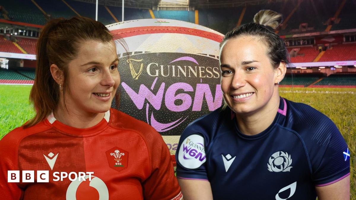 Rival captains Kate Williams of Wales and Scotland's Rachel Malcolm