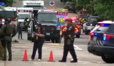 The scene of an attack that wounded multiple people in Boulder, Colorado in June, 2025.