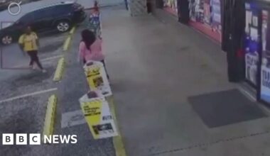 Trump posts graphic video of slaying to argue for stricter immigration policies - BBC