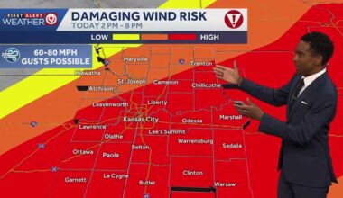 Kansas City severe thunderstorm timeline Friday, April 17
