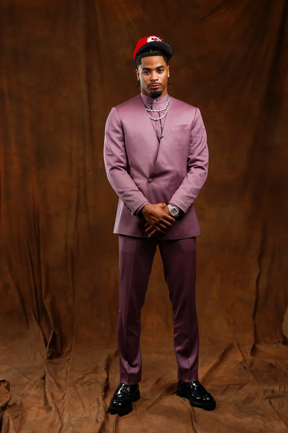LSU defensive back Mansoor Delane poses for a studio portrait during the 2026 NFL Draft in Pittsburgh.
