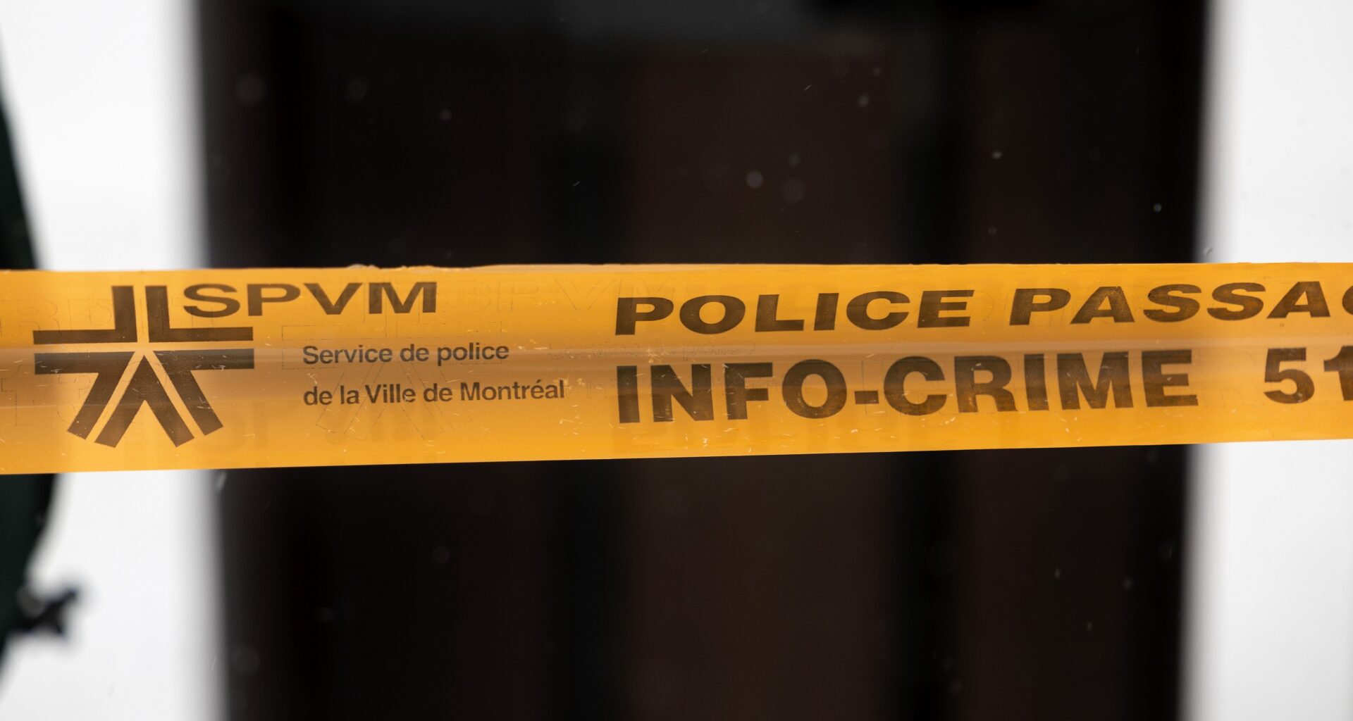 Montreal police tape.