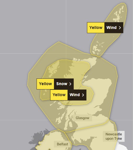 Yellow weather warnings over Easter weekend.