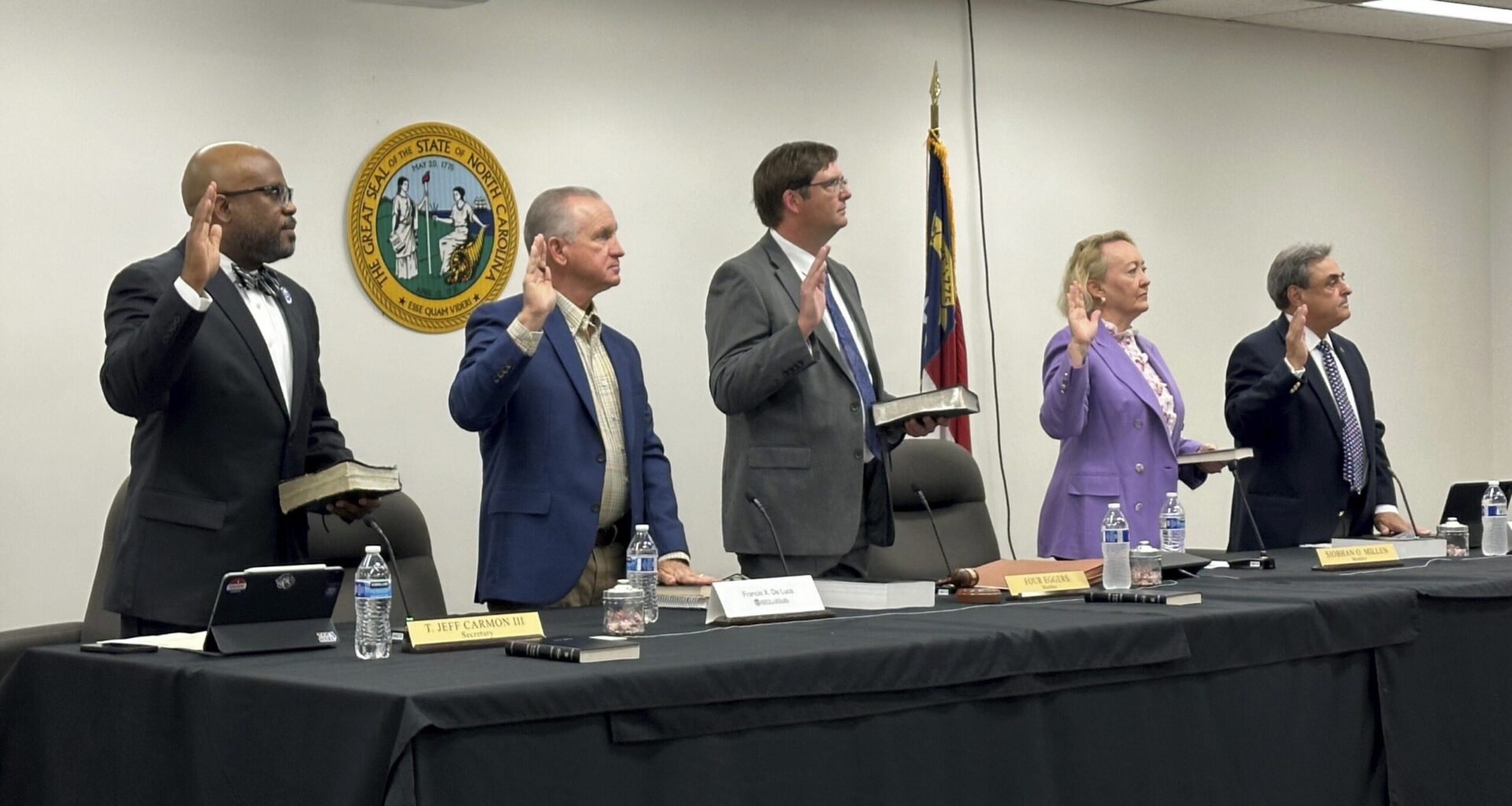 North Carolina election board’s GOP majority approves sharing voter data with DHS