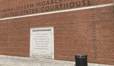 FILE - The John Joseph Moakley Federal Courthouse is shown on Sept. 27, 2024 in Boston. (AP Photo/Steve LeBlanc, File)