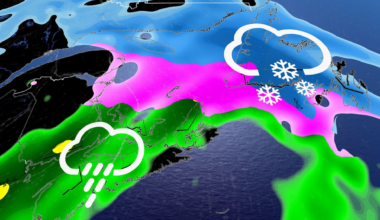 Wintry mix will give way to soggy start to the workweek
